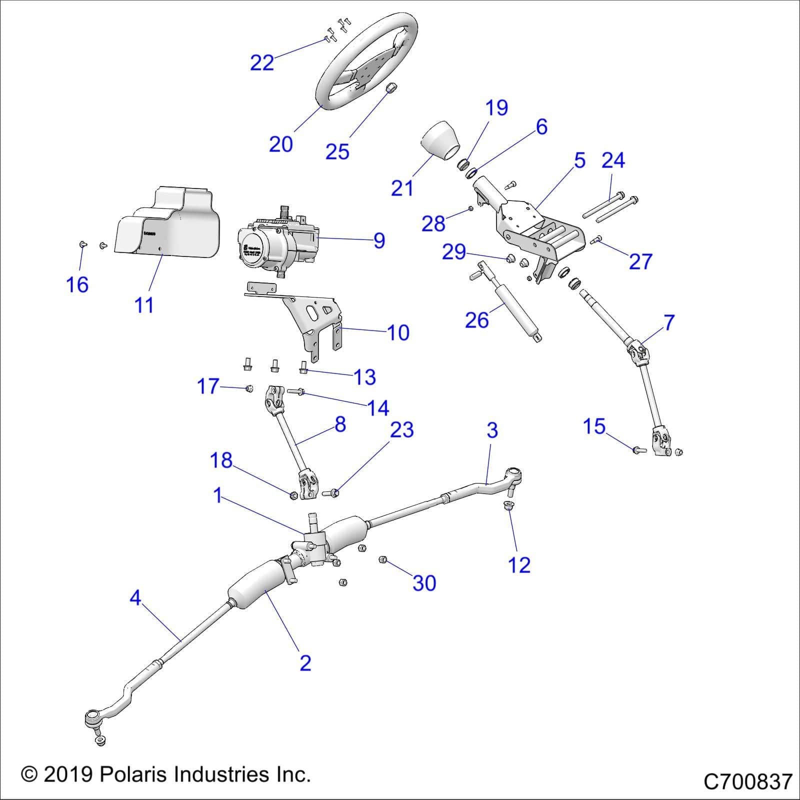 Steering Wheel by Polaris 1824729 OEM Hardware P1824729 Off Road Express