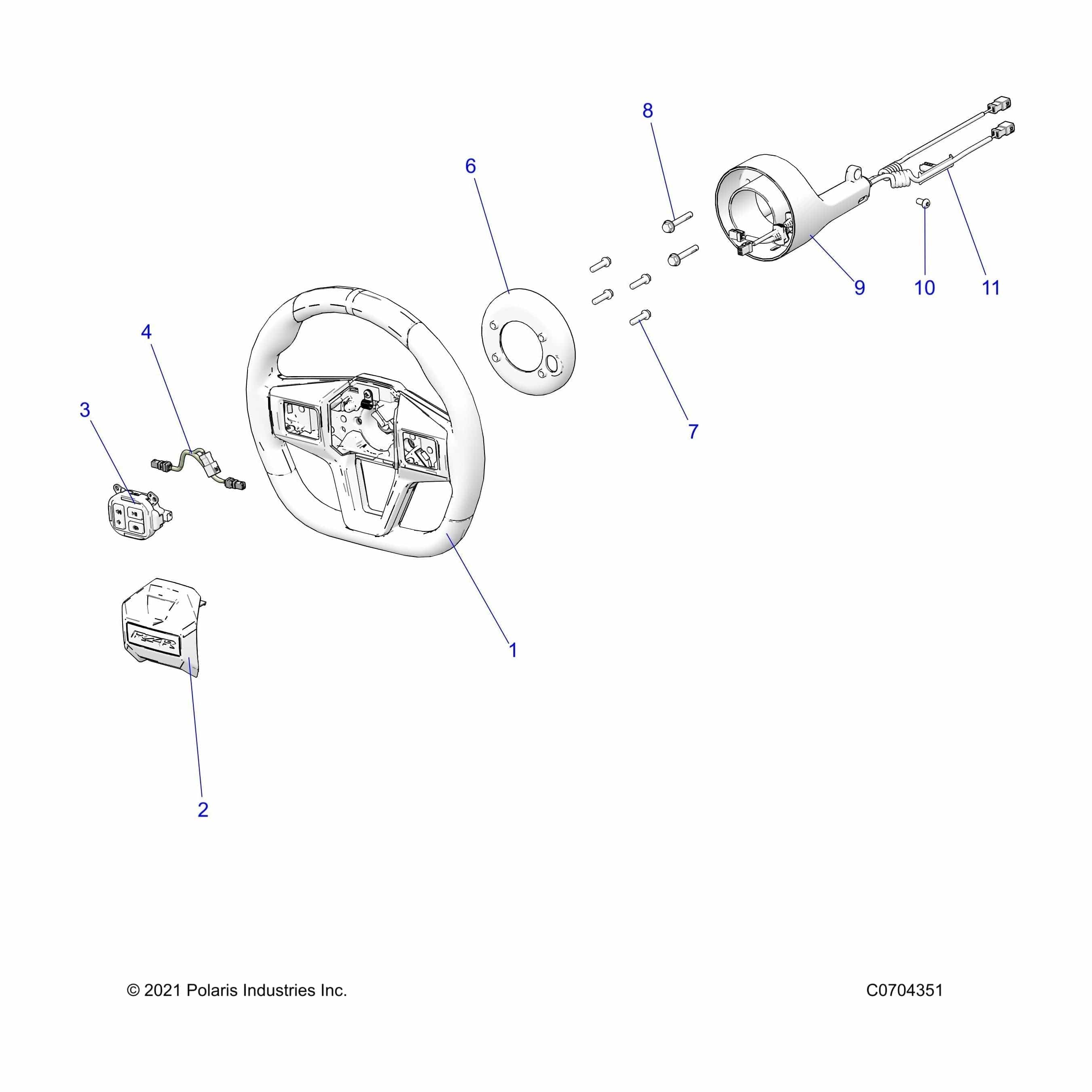 Steering Wheel by Polaris 1824806 OEM Hardware P1824806 Off Road Express