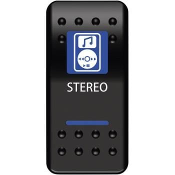 Stereo Rocker Switch by Moose Utility MOOSE STR-PWR Rocker Switch 06160330 Parts Unlimited