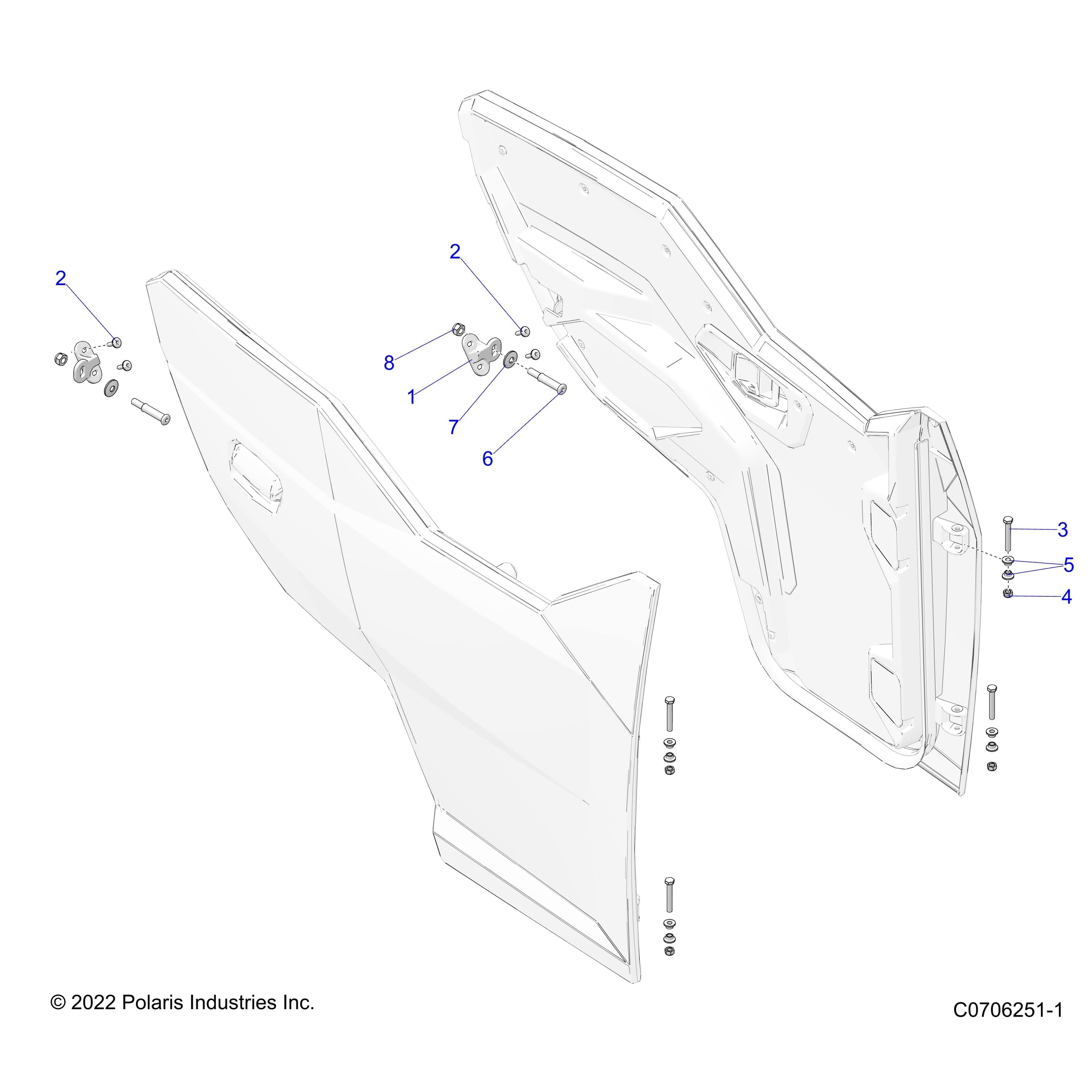 Striker Mount, Front, Left, Mat by Polaris 5633940-458 OEM Hardware P5633940-458 Off Road Express