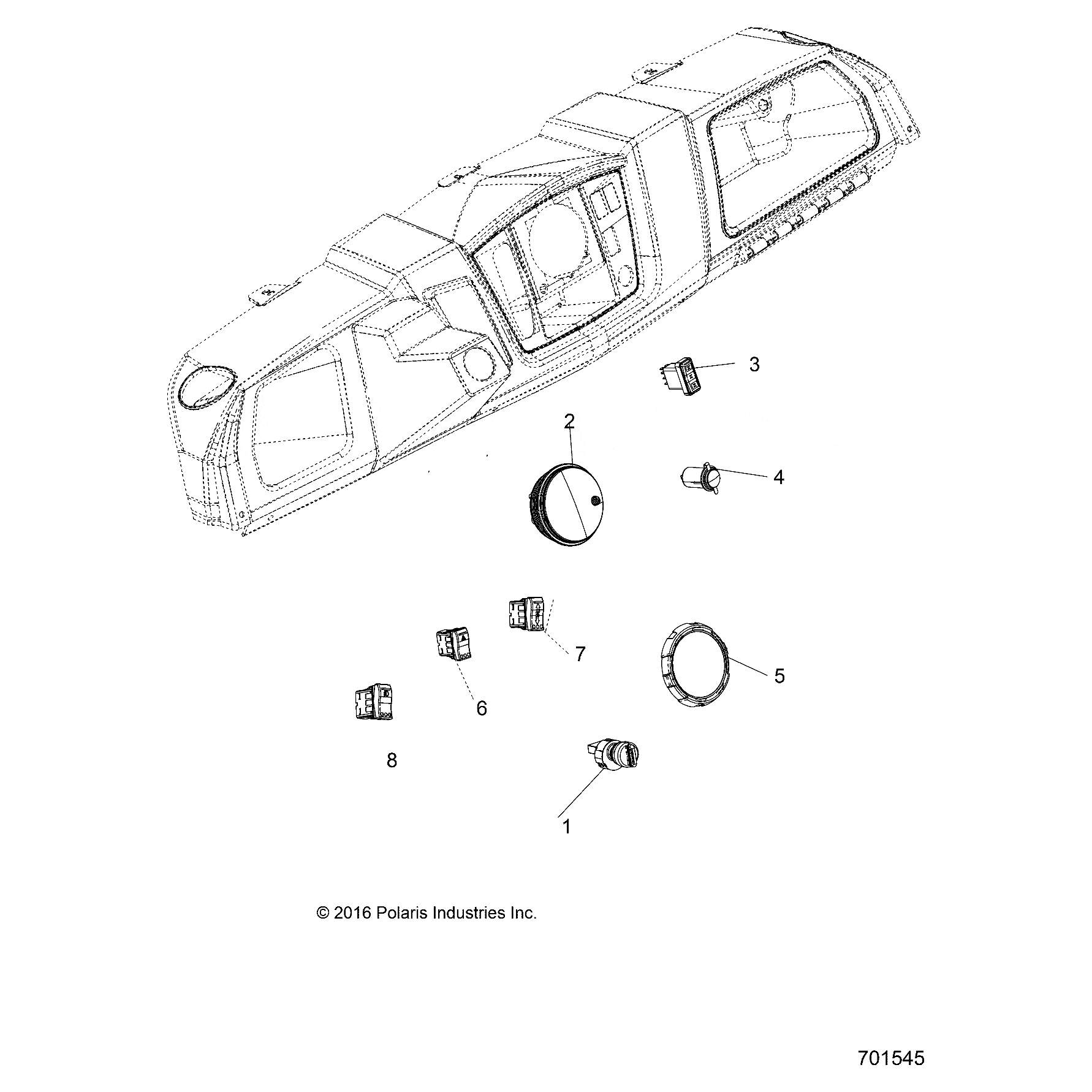 Switch-Fog Light,Rgr by Polaris 4015847 OEM Hardware P4015847 Off Road Express