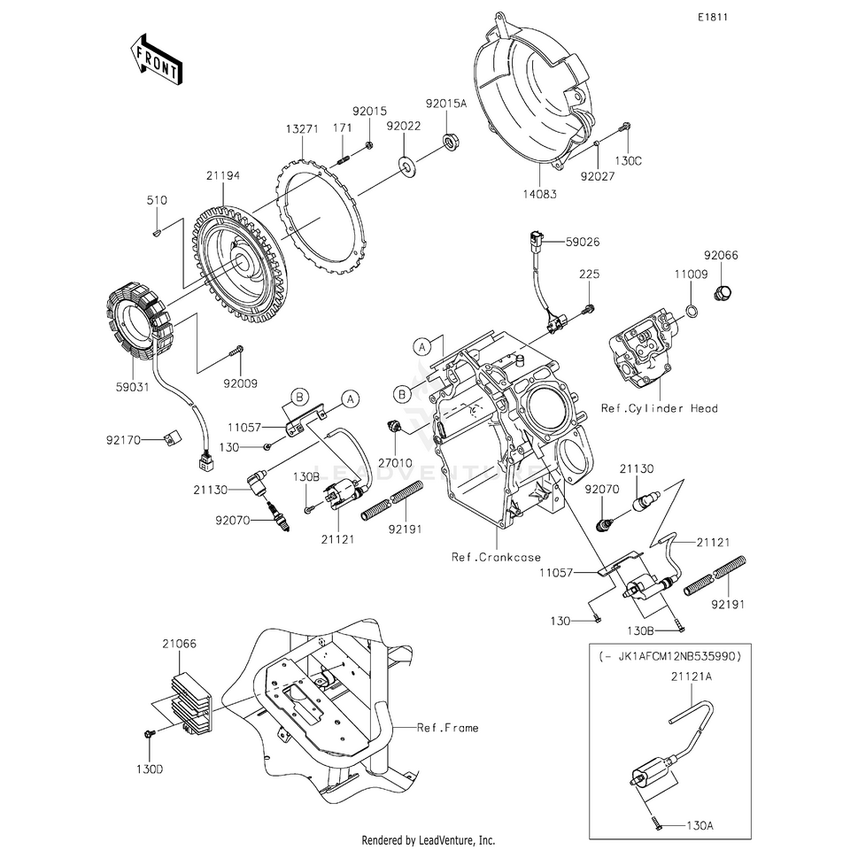 Switch,Oil Pressure by Kawasaki 27010-1313 OEM Hardware 27010-1313 Off Road Express Peach St
