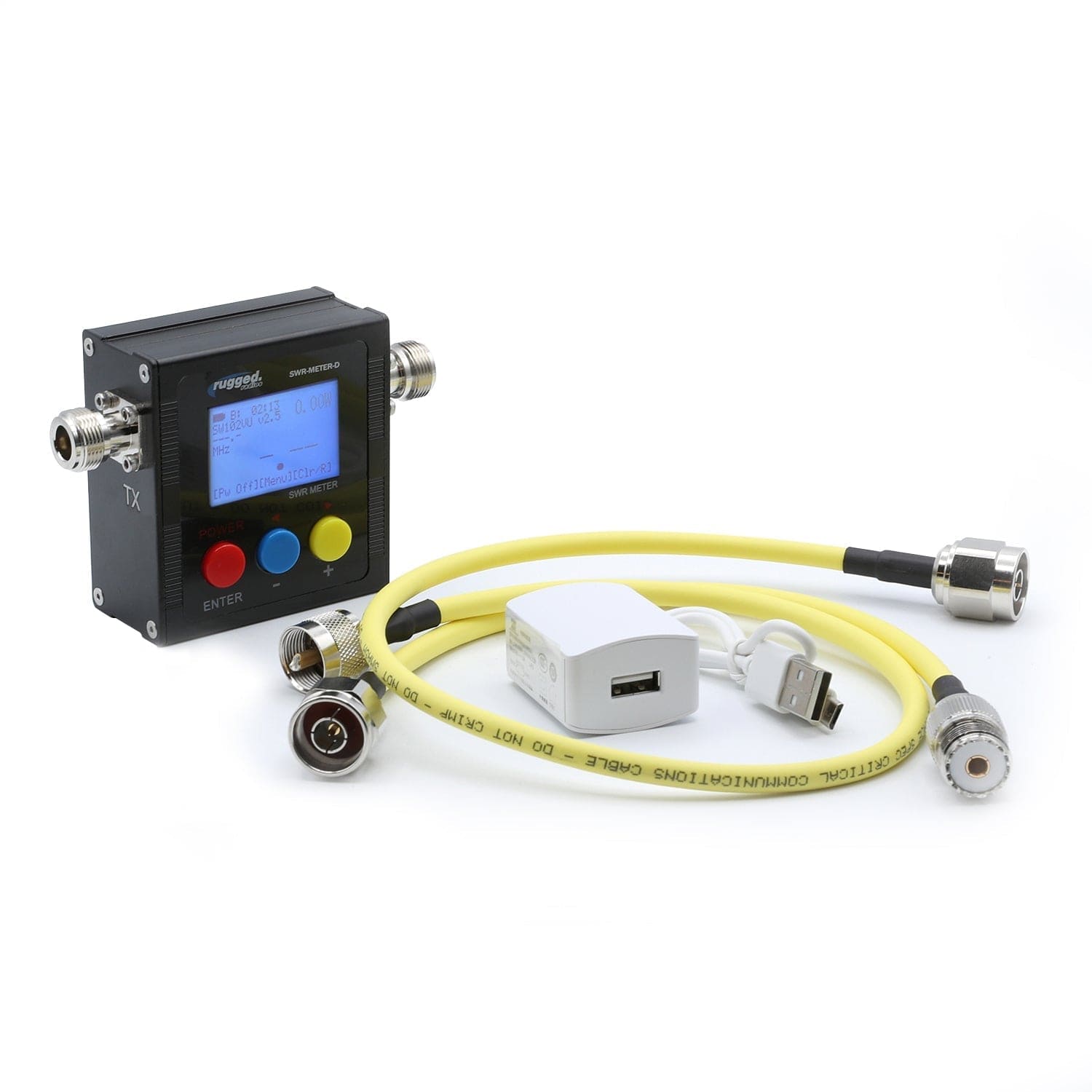 Swr Uhf & Vhf Antenna Power Meter With Cables by Rugged Radios SWR-METER-KIT 01038799853487 Rugged Radios