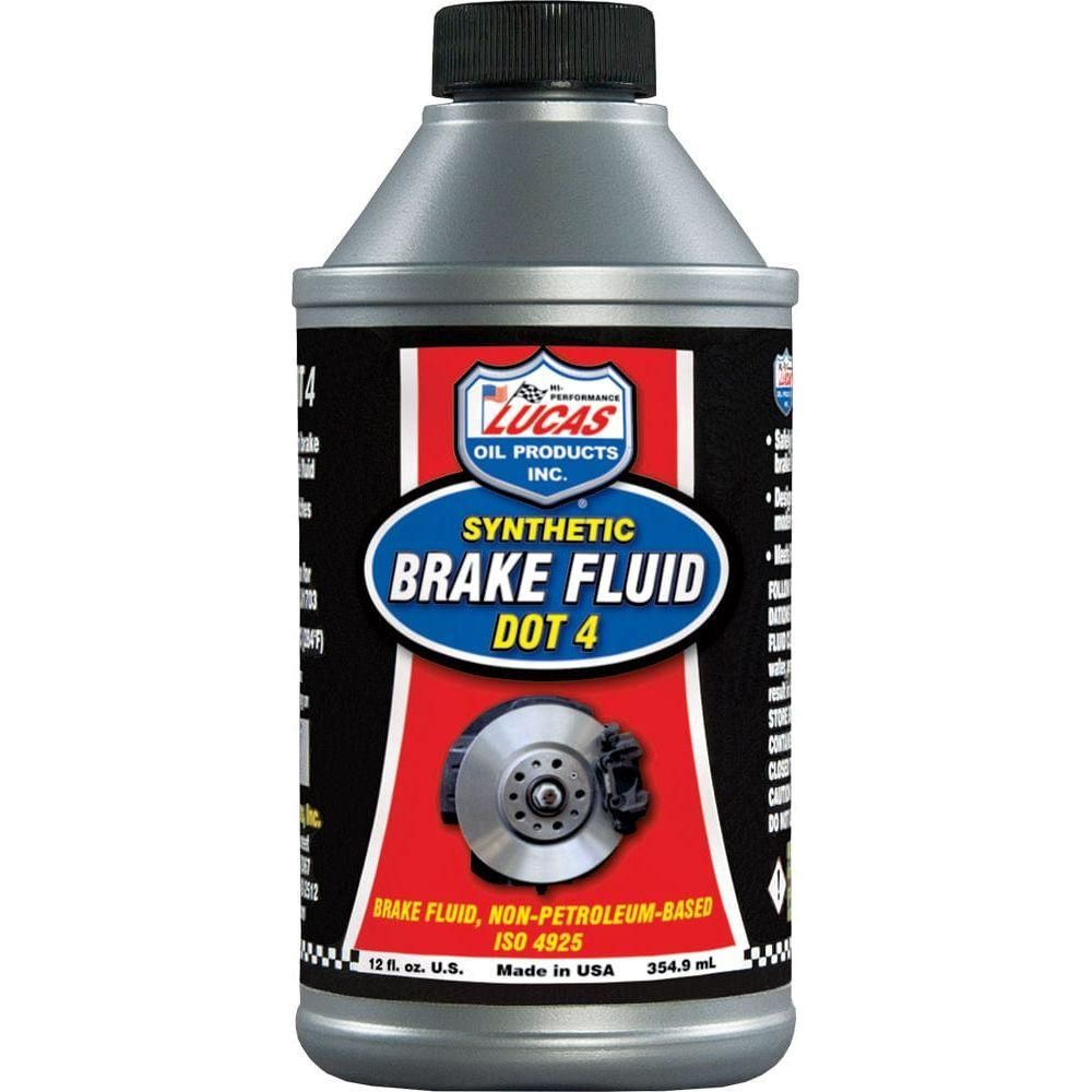 Synthetic Brake Fluid Dot 4 12Oz by Lucas Oil 10827 Brake Fluid
