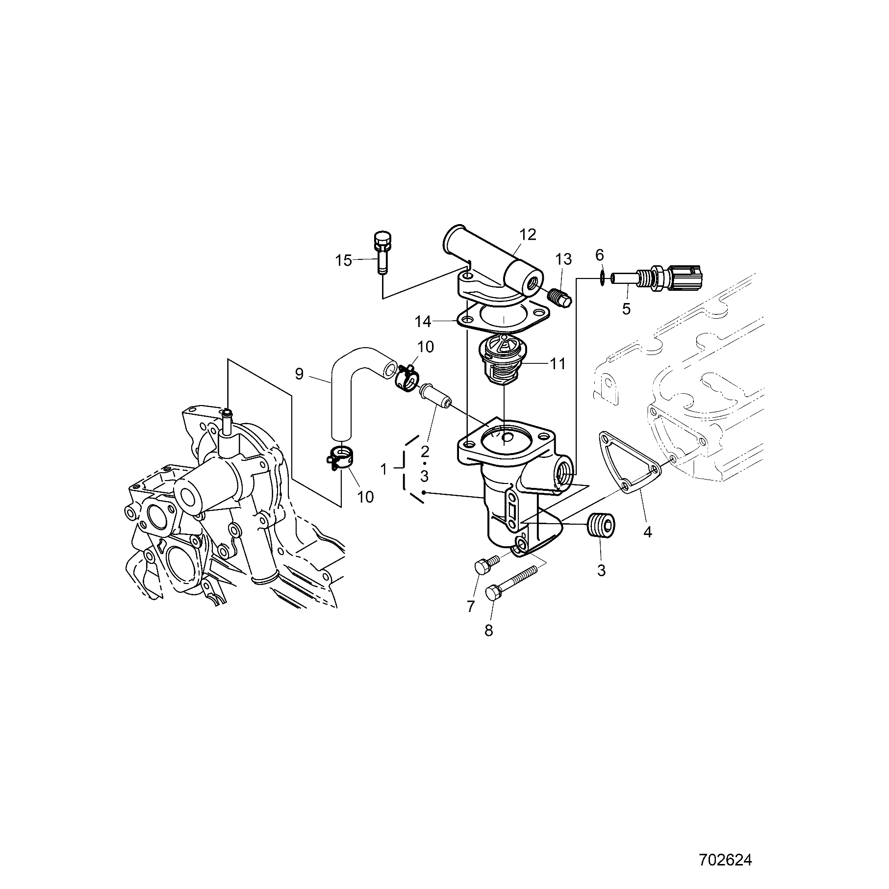 Thermostat Assembly by Polaris 3070697 OEM Hardware P3070697 Off Road Express