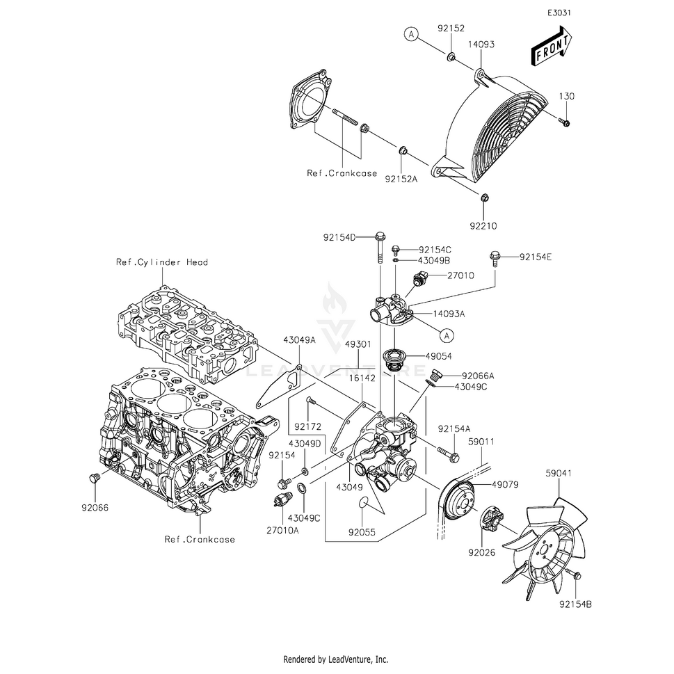 Thermostat by Kawasaki 49054-0008 OEM Hardware 49054-0008 Off Road Express Peach St