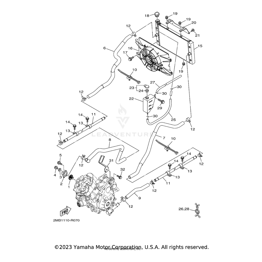 Thermostat by Yamaha 2MB-E2411-00-00 OEM Hardware 2MB-E2411-00-00 Off Road Express