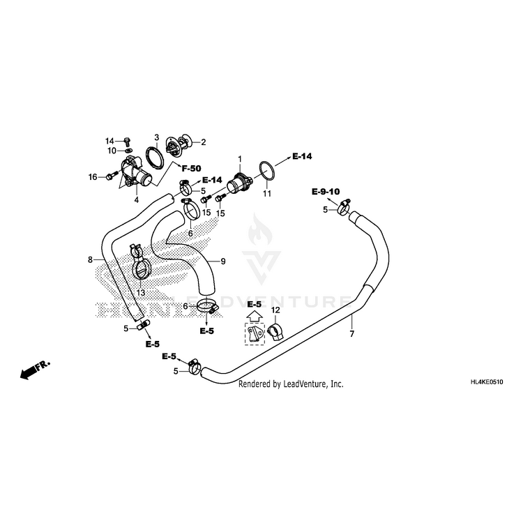 Thermostat (Fuji Bellows) by Honda 19300-MCJ-003 OEM Hardware 19300-MCJ-003 Off Road Express Peach St