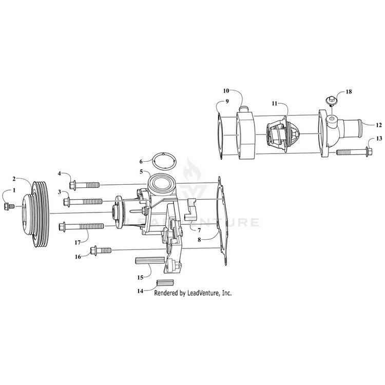 Thermostat Housing By Arctic Cat 3040-103 OEM Hardware 3040-103 Core Power Equipment