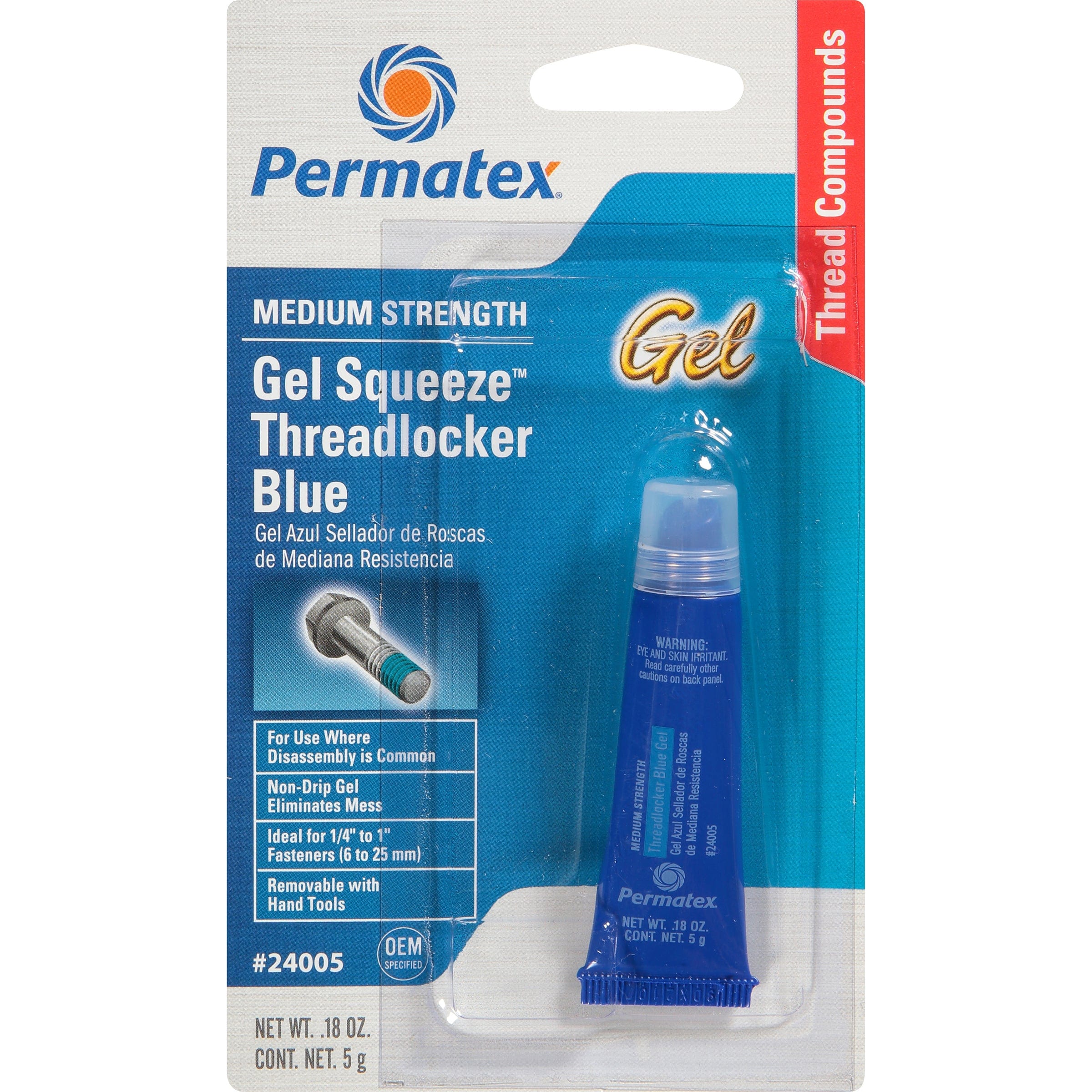 Threadlocker Blue Gel 5G by Permatex 24005 Thread Locker