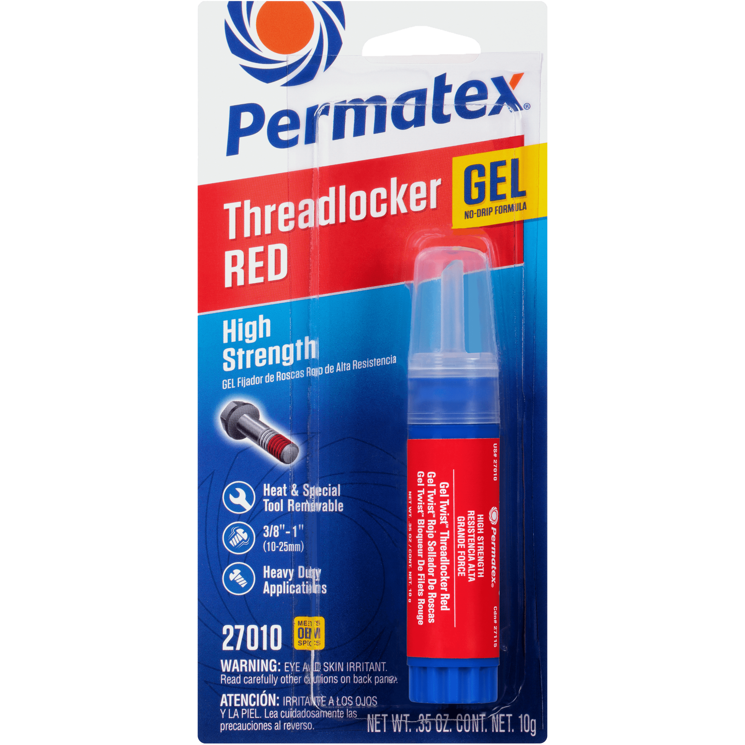 Threadlocker Red Gel 10G by Permatex 27010 Thread Locker