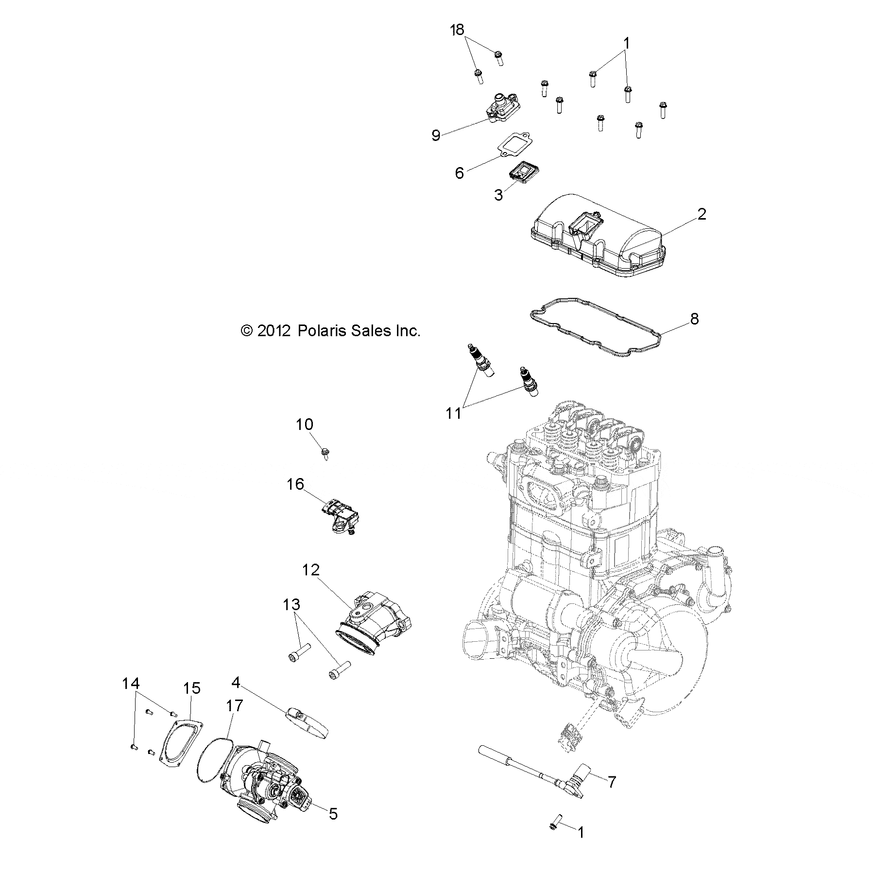 Throttle Body Adapter by Polaris 5413766 OEM Hardware P5413766 Off Road Express