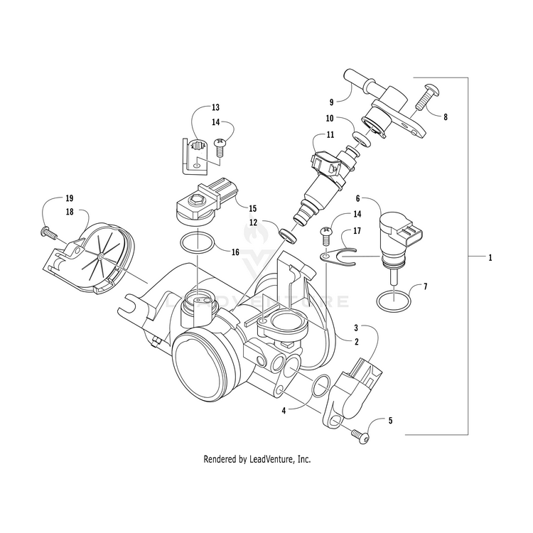 Throttle Body-Assy By Arctic Cat 0470-753 OEM Hardware 0470-753 Core Power Equipment