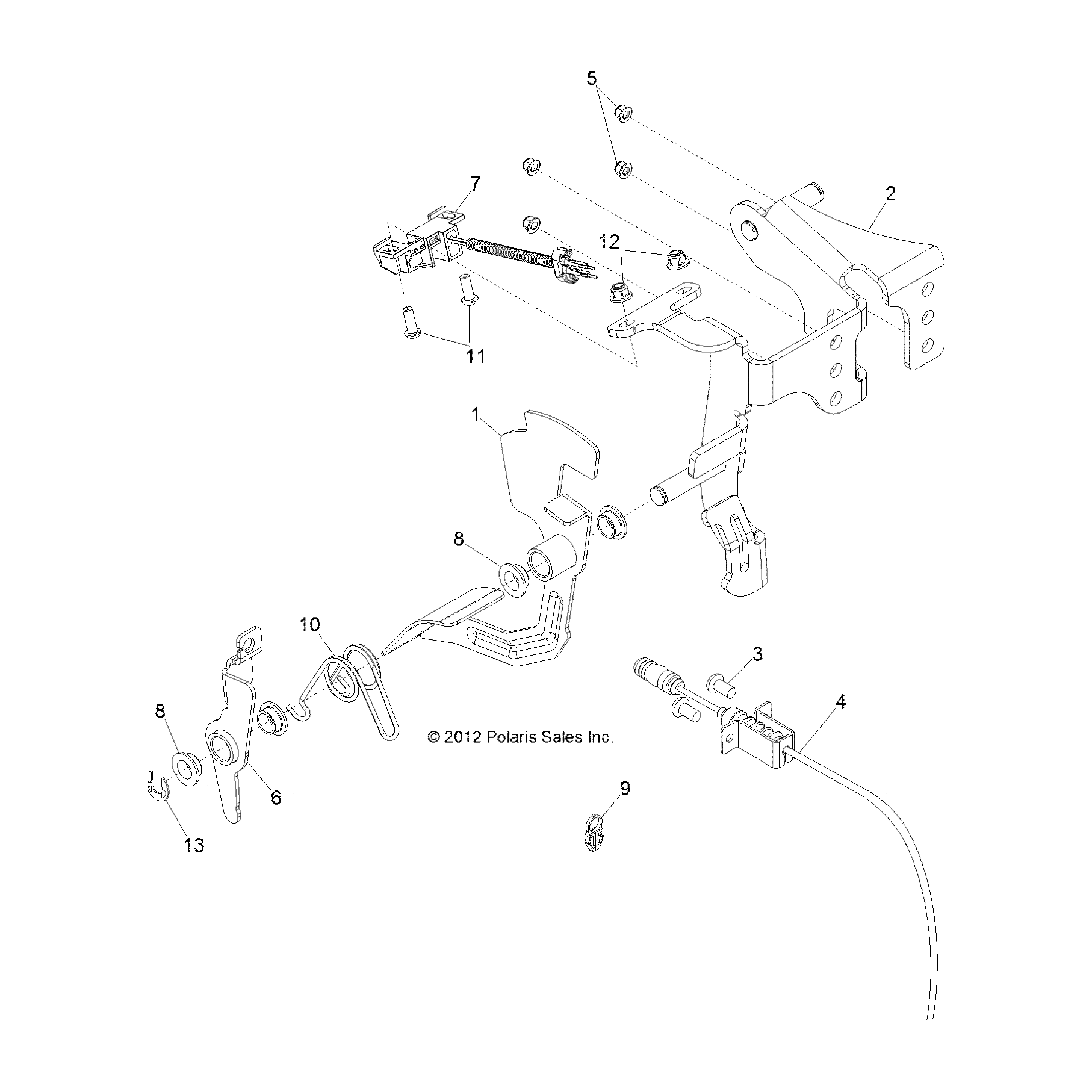 thumbnail image 2 of Quad Logic Throttle Cable For Polaris RZR 570 (2012-2015) – OEM 7081702 Replacement 2 of 6