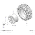 Tire-Rear,27X11 R14,E-Mark by Polaris