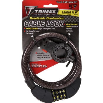 Trimaflex™ Combination Cable Lock 72" by TRIMAX TNRC126 Cable Lock