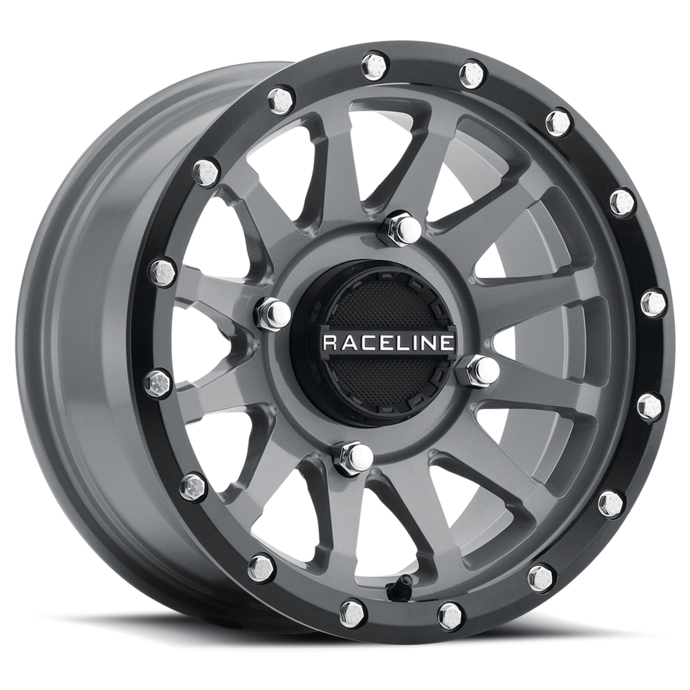 Trophy Wheel 14X7 4/137 5+2 (+10MM) Stealth Grey by Raceline A95SG-47037+10 Beadlock Wheel 570-1701 Western Powersports Drop Ship