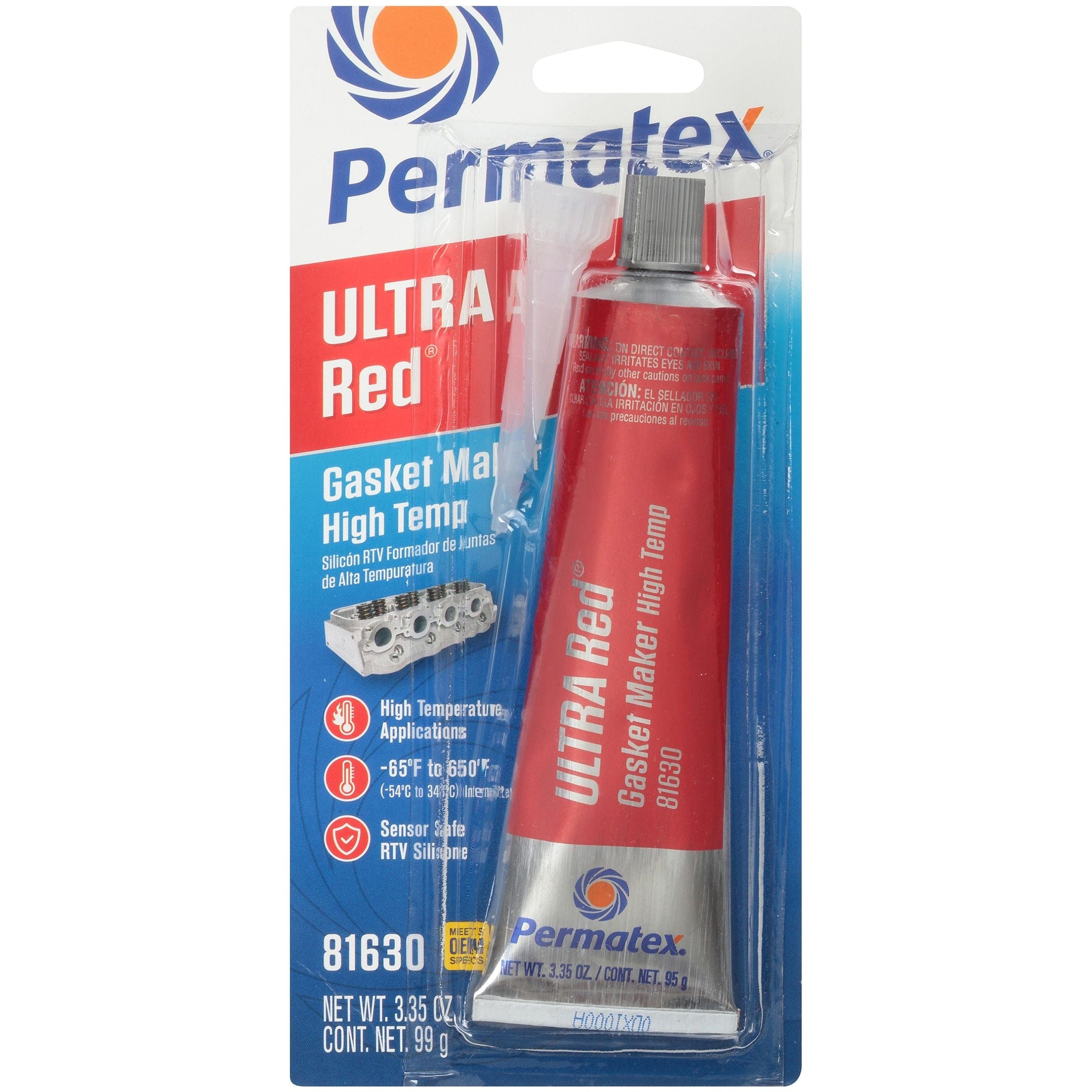 Ultra Red Rtv Silicone 3.35Oz 12/Case by Permatex 81630 Silicone