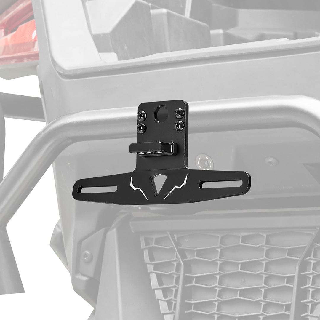 Universal 12V Lighted License Plate Holder Fit Can Am X3 / Polaris RZR by Kemimoto B0111-01501BK License Plate Mount B0111-01501BK Kemimoto