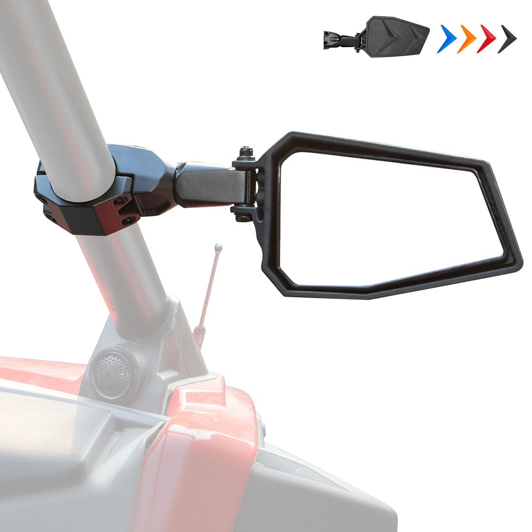 Universal Color Side Rear View Mirrors for 1.75"-2'' UTV Roll Bar by Kemimoto B0106-01101BK Rear View Mirror B0106-01101BK Kemimoto