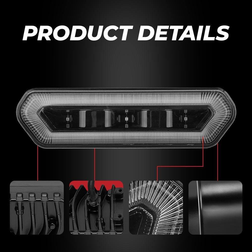 Kemimoto RZR LED Chase Tail Light - Dual Halo & 5 Modes Witchdoctors