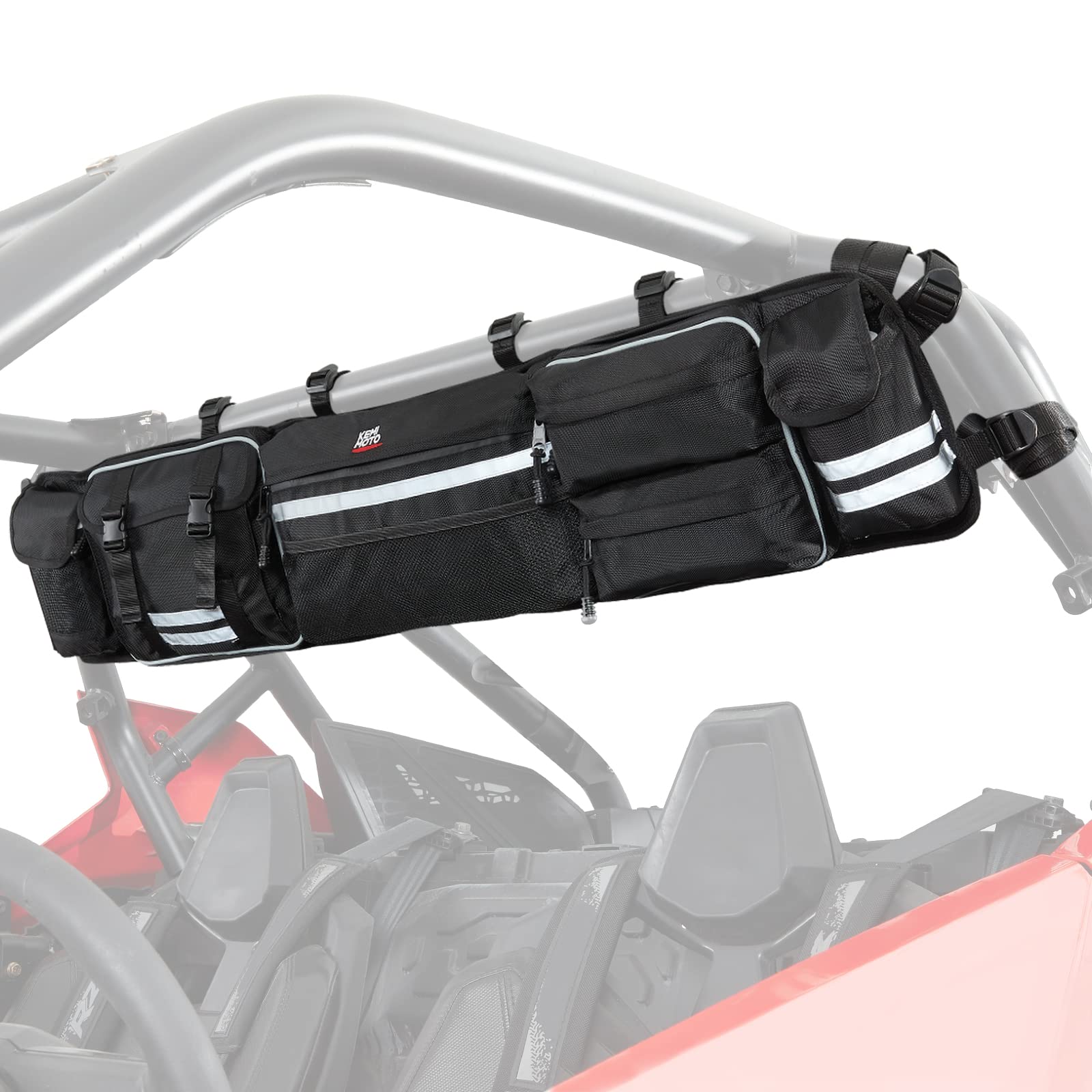 Universal UTV Roll Cage Organizer for Polaris Ranger RZR/ Pioneer Talon by Kemimoto B0113-02301BK Roll Bar Bag B0113-02301BK Kemimoto