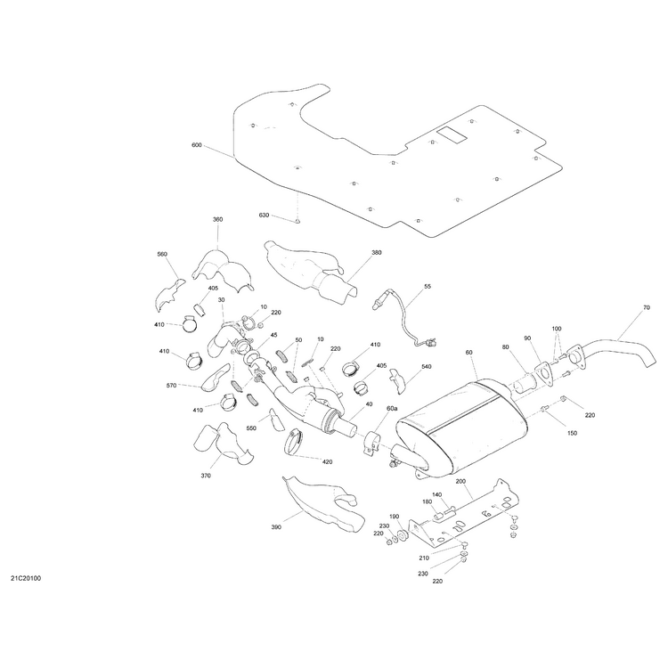 Upper Heat Shield by Can-Am 707602779 OEM Hardware 707602779 Off Road Express