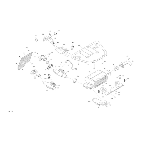 Upper Rear Heat Shield by Can-Am 707602670 OEM Hardware 707602670 Off Road Express Peach St