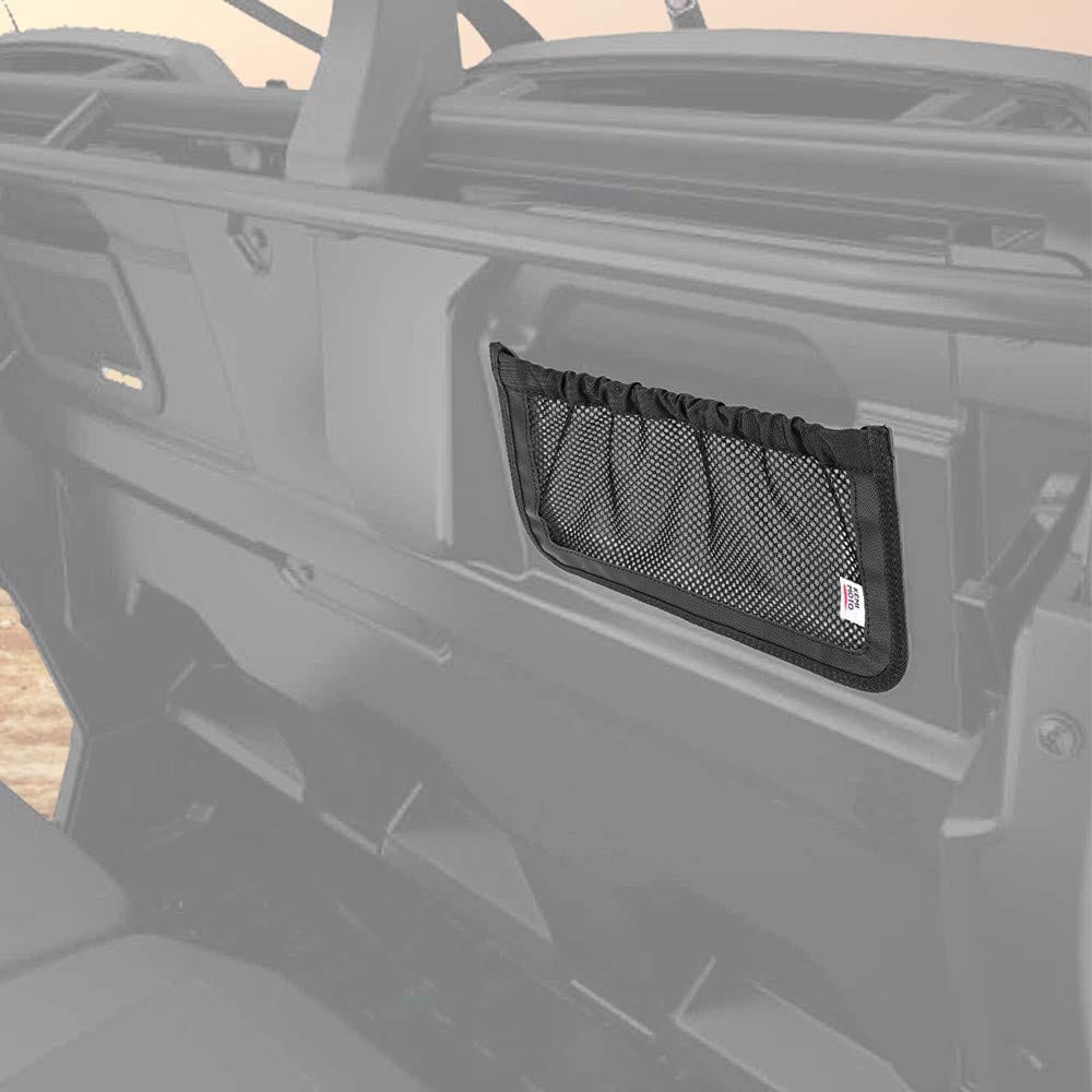 UTV Backrest Rear Storage Nets for Can Am Defender Max by Kemimoto B0113-04301BK Seat Bag B0113-04301BK Kemimoto