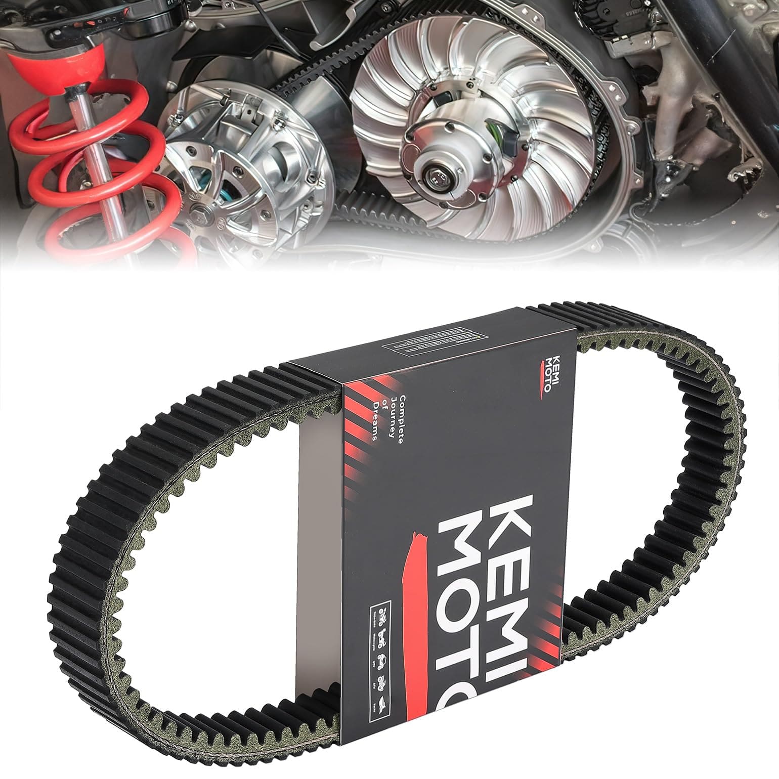 UTV CVT Drive Belt for Polaris Ranger 1000/ RZR XP Turbo/RS1 by Kemimoto B0901-05201BK Drive Belt OEM Equivalent B0901-05201BK Kemimoto