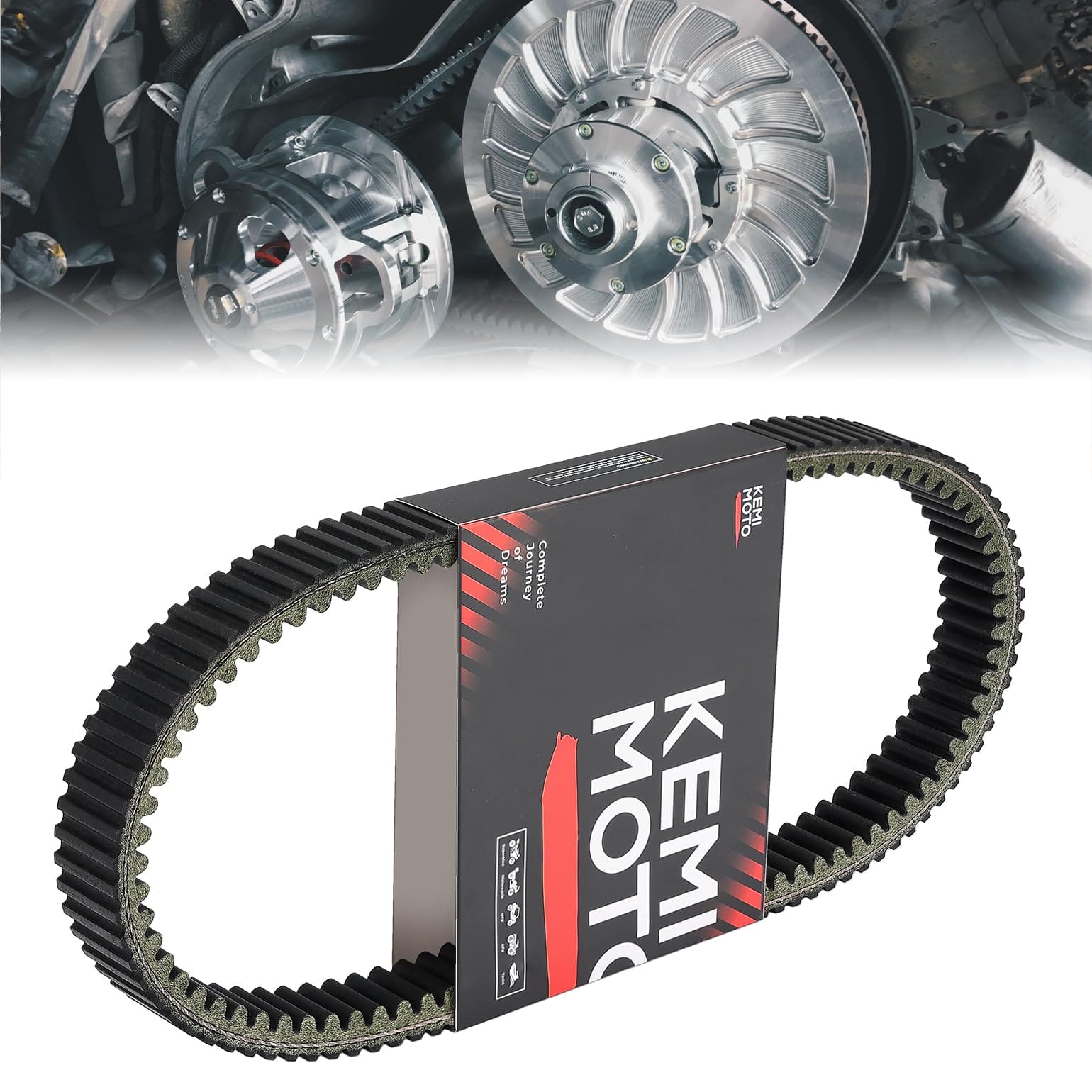 UTV CVT Drive Belt for Polaris Ranger 570/900 XP/Crew 900 by Kemimoto B0901-05101BK Drive Belt OEM Equivalent B0901-05101BK Kemimoto
