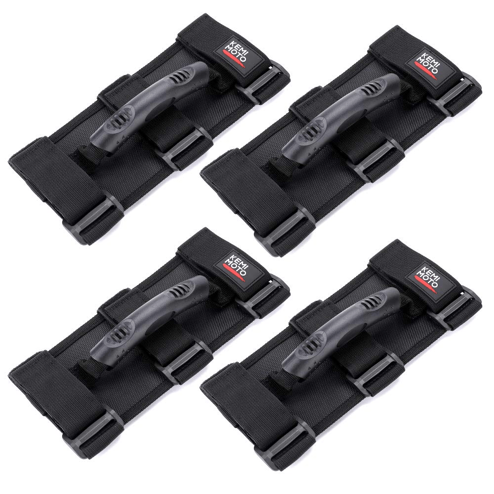 UTV Grab Handles Fit 1.5 inch to 2 inch Round Bar Cage (4 Packs) by Kemimoto BZH0134-04 Grab Handle BZH0134-04 Kemimoto
