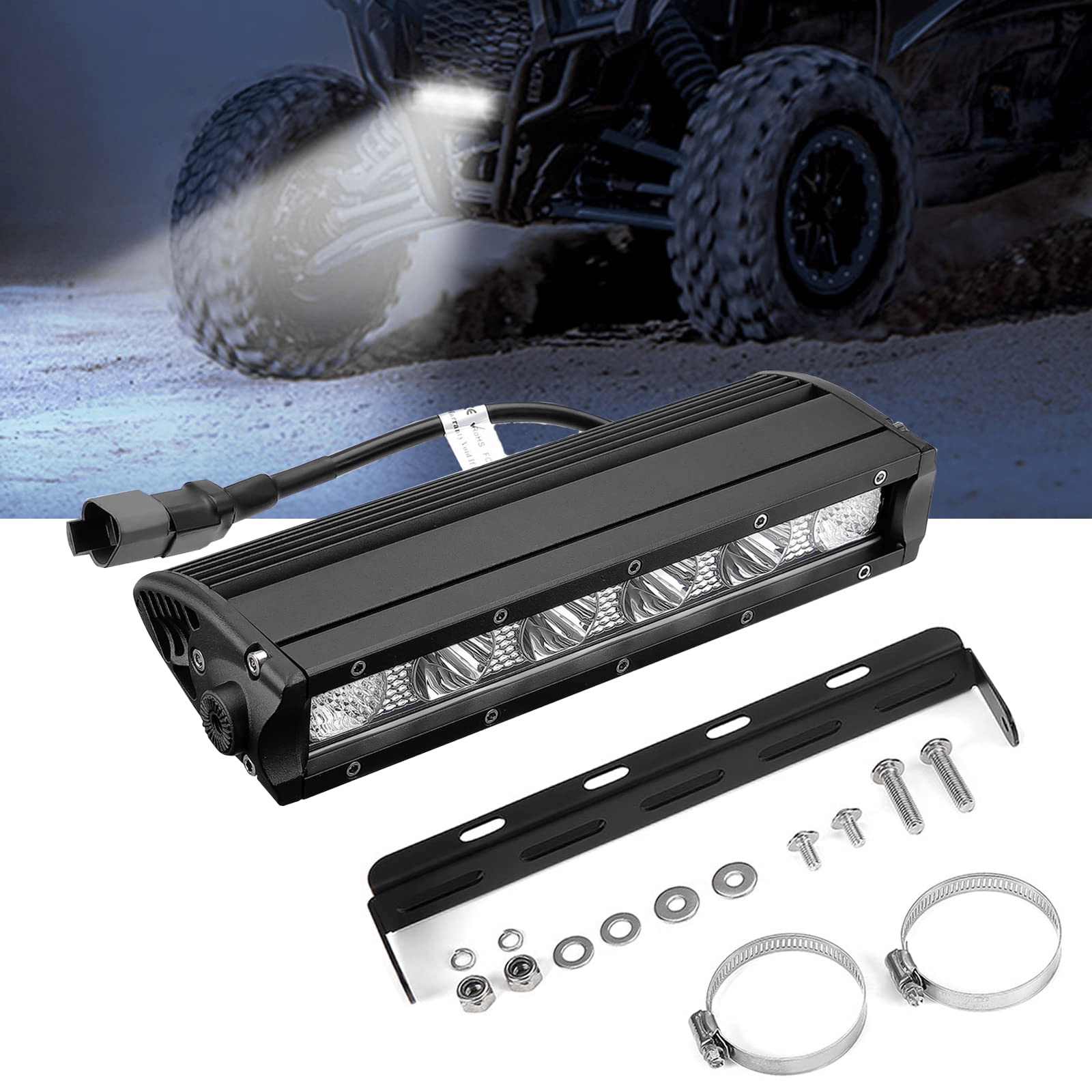 UTV Shock Tower LED Light Bar For Can-Am/ Polaris/ Kawasaki by Kemimoto B0801-03301BK Light Bar B0801-03301BK Kemimoto