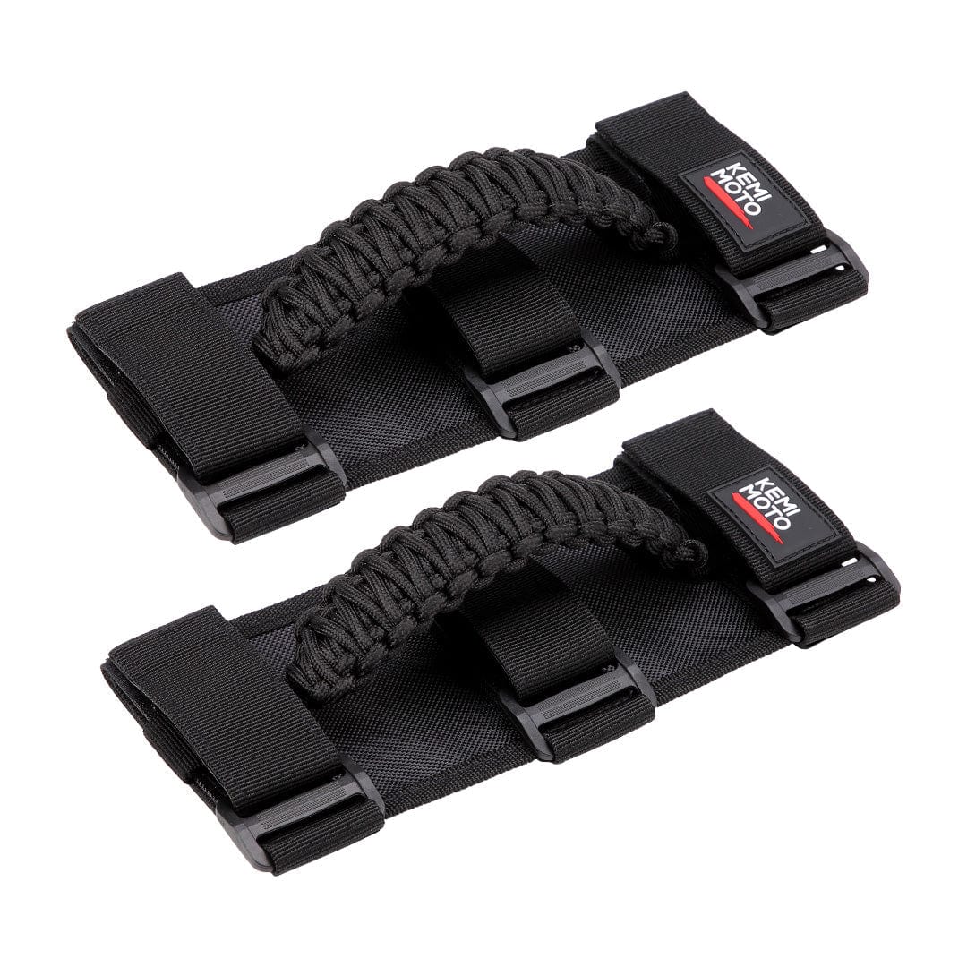 UTV Universal Heavy Duty Grips, Grab Handle Fit 1.5-2” Roll Bar by Kemimoto B1201-02501BK(2) Grab Handle B1201-02501BK(2) Kemimoto