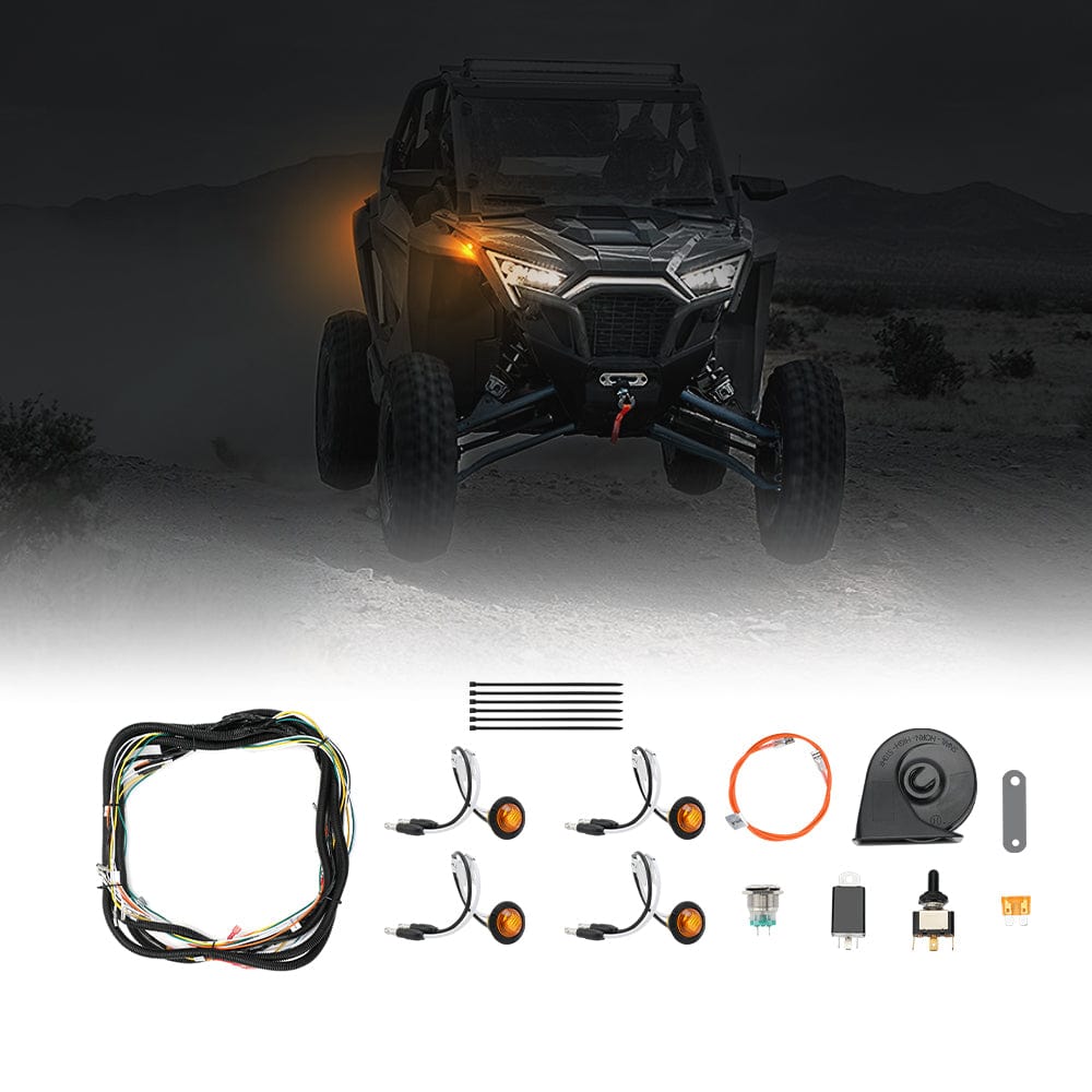 UTV Universal Turn Signal Kit by Kemimoto B0401-00901BK Turn Signal Kit B0401-00901BK Kemimoto