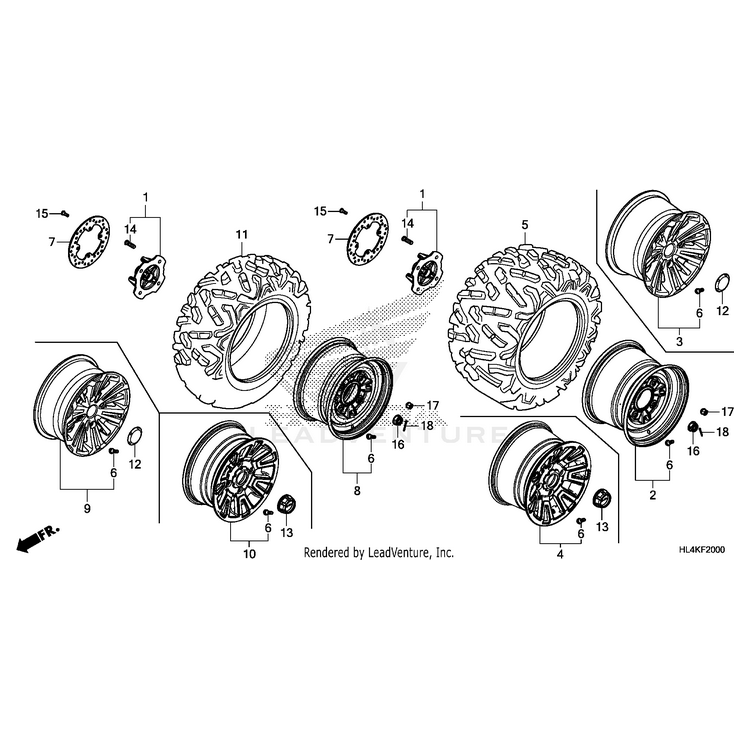 Valve, Rim (Tr412) by Honda 42753-HL3-A00 OEM Hardware 42753-HL3-A00 Off Road Express Peach St
