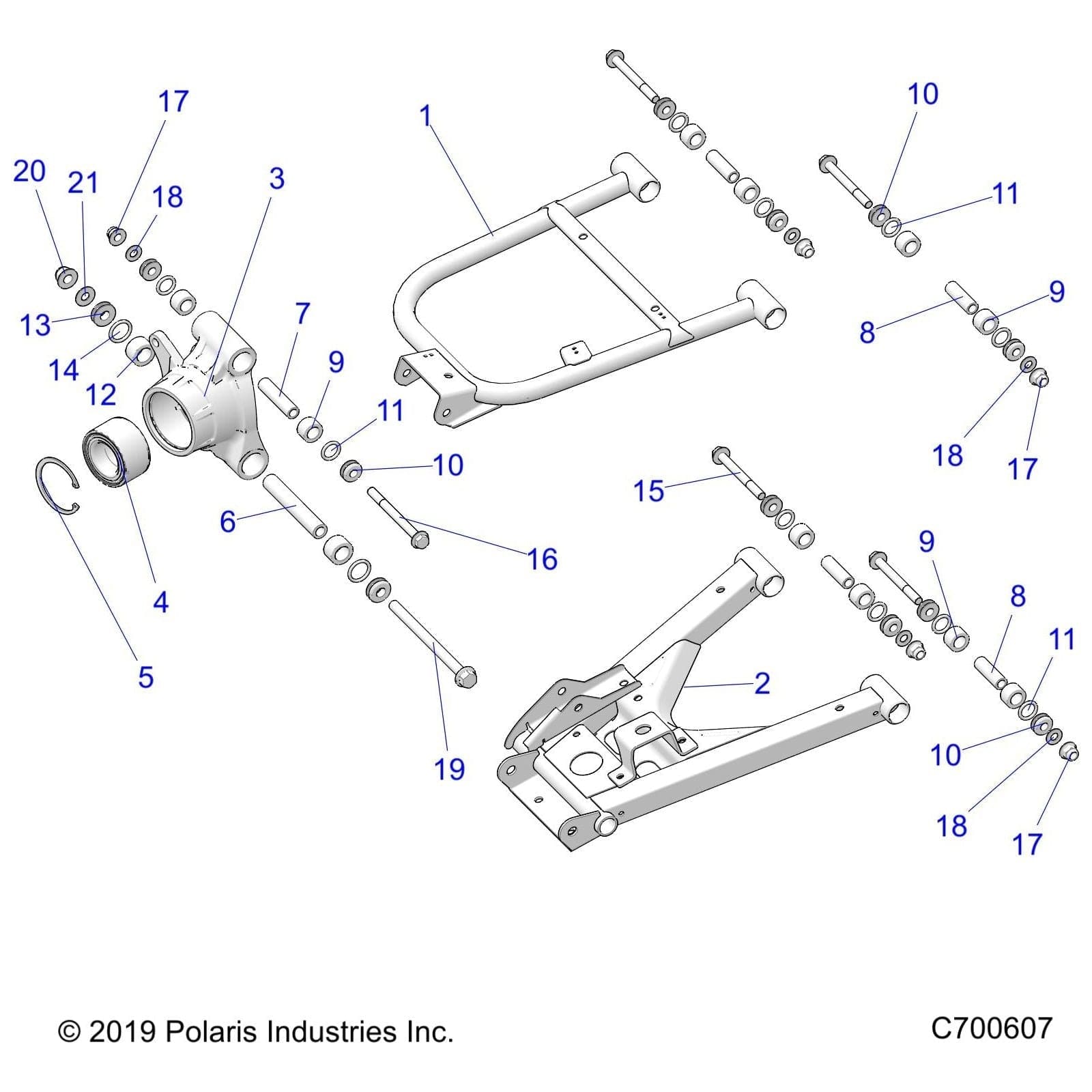 Weld-Control Arm,Rr,Lower,Rh,Blk by Polaris 1022803-458 OEM Hardware P1022803-458 Off Road Express