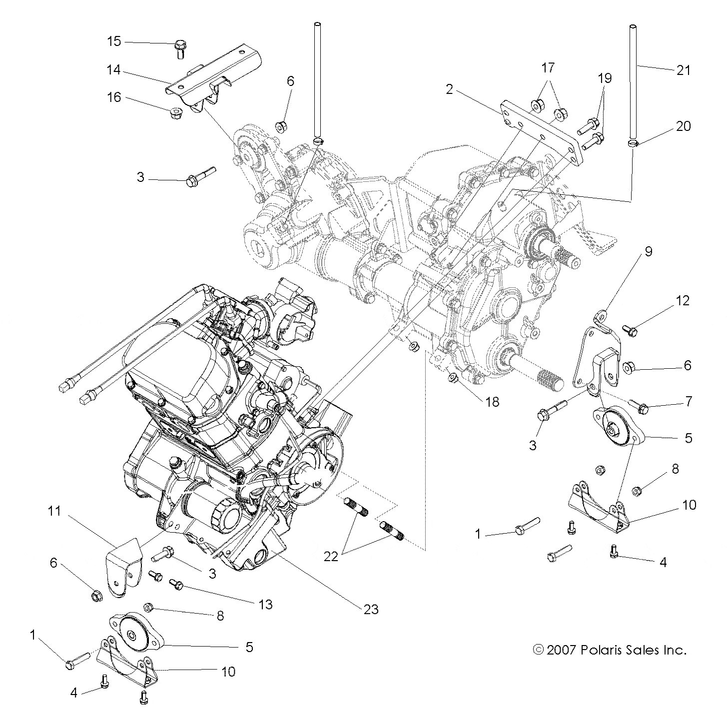 Weld-Rear Mnt Bracket,Matte Blk by Polaris 1015623-458 OEM Hardware P1015623-458 Off Road Express