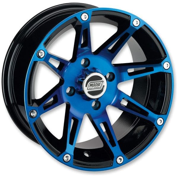 Wheel 387Bu 12X8 4/1564+4 by Moose Utility 387MO128156BWB4 Non Beadlock Wheel 02300806 Parts Unlimited Drop Ship