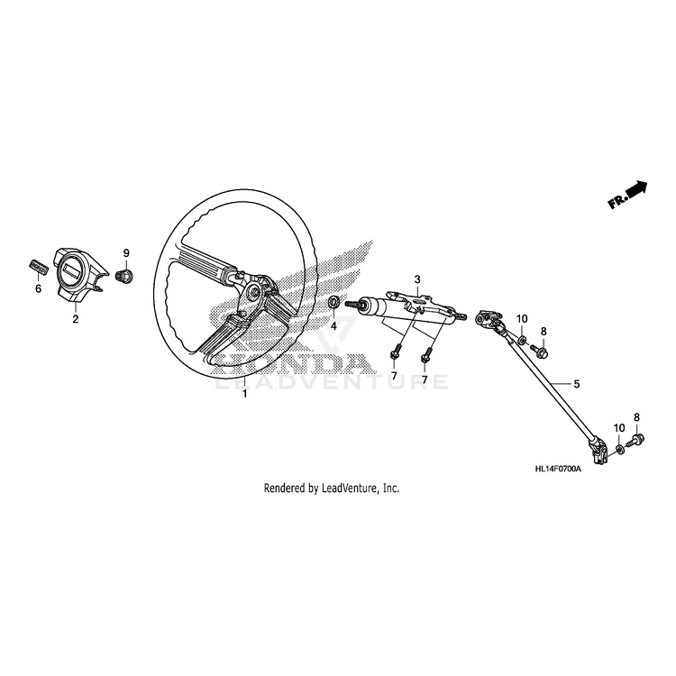 Wheel, Steering by Honda 53110-752-003 OEM Hardware 53110-752-003 Off Road Express Peach St
