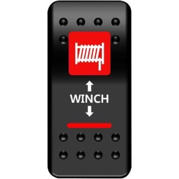 Winch Rocker Switch Red by Moose Utility WN-I-O-R Winch Rocker Switch 21060452 Parts Unlimited