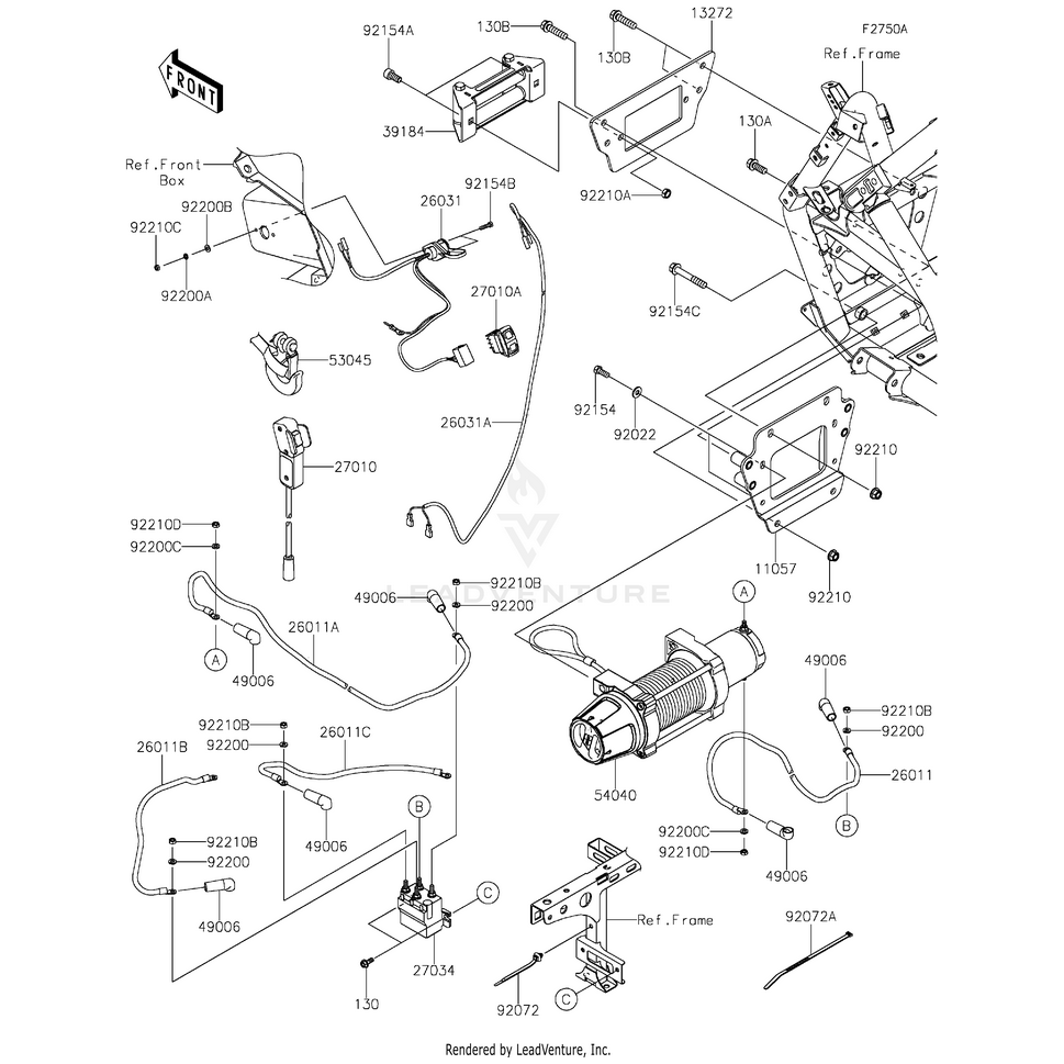 Wire-Lead,Red by Kawasaki 26011-1995 OEM Hardware 26011-1995 Off Road Express Peach St
