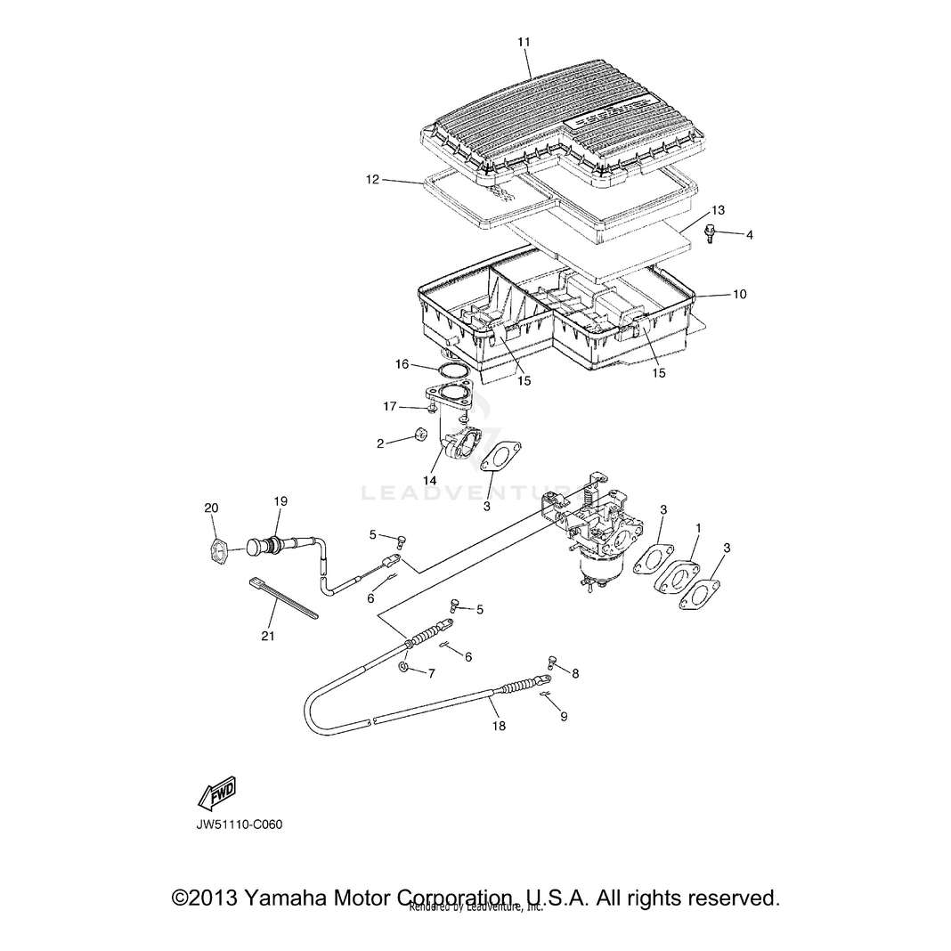 Wire, Starter by Yamaha J55-F6331-11-00 OEM Hardware J55-F6331-11-00 Off Road Express