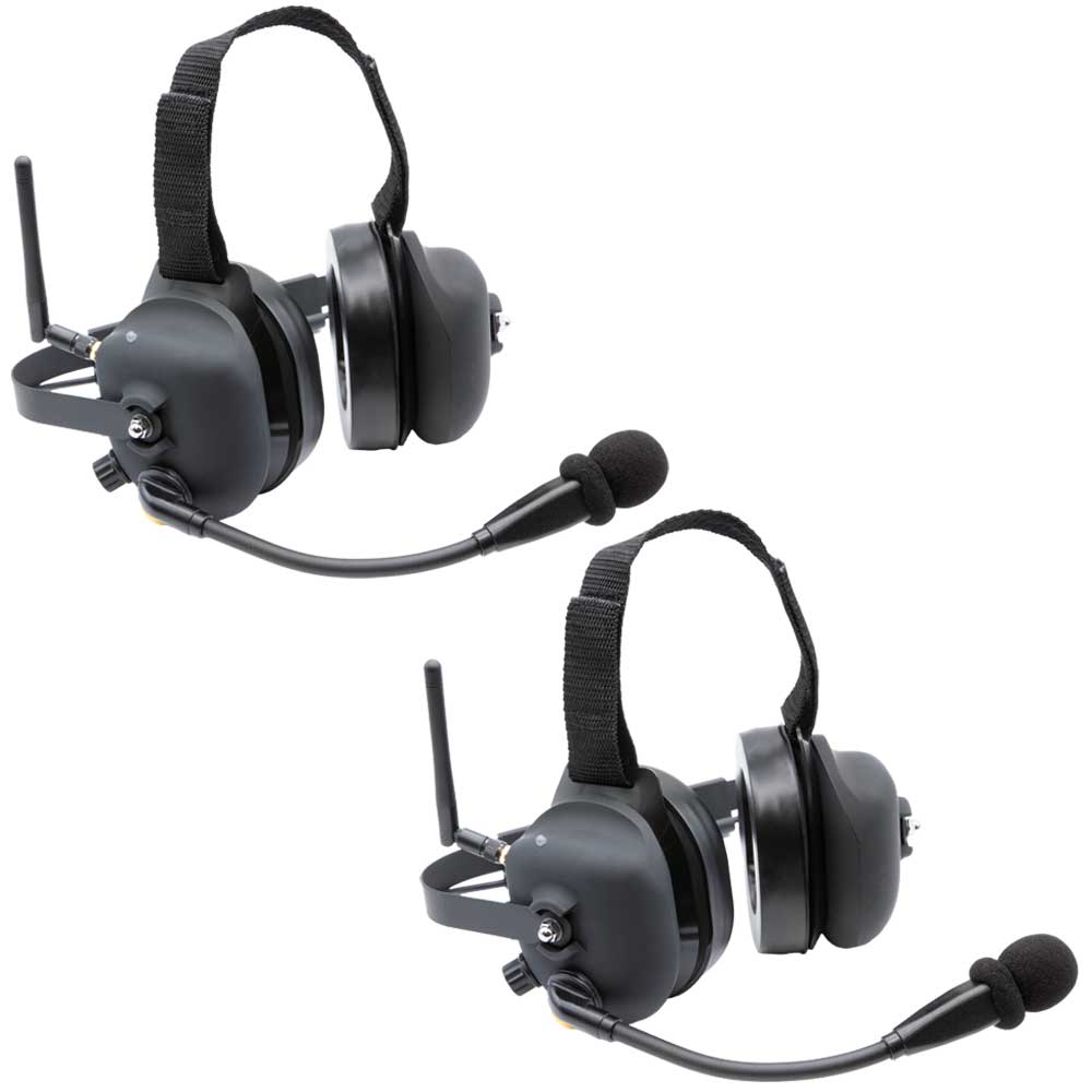 Wireless Double Talk Dual Headset Intercom System (Hands Free) by Rugged Radios RW-H30-DT Intercom 01038799853335 Rugged Radios