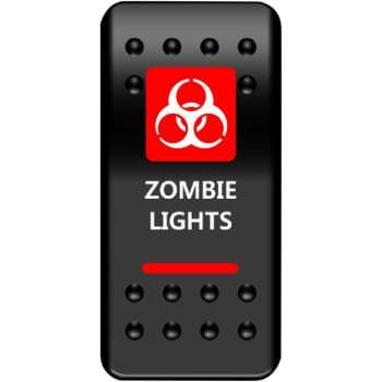 Zombie Light Rocker Switch Red by Moose Utility ZMB-PWR-R Rocker Switch 21060451 Parts Unlimited