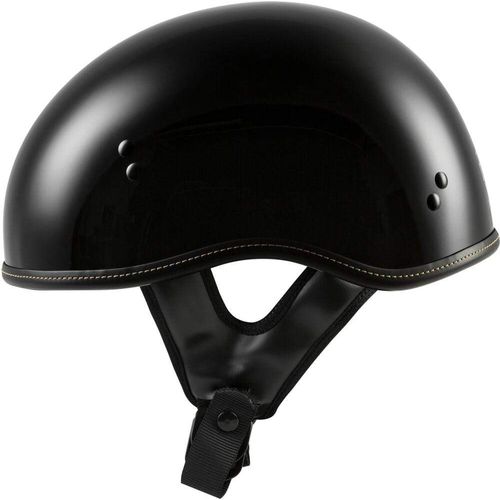 Western Powersports Drop Ship Half Helmet SM / Gloss Black .357 Solid Half Helmet by Highway 21 77-1100S