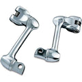 4" Adjustable Lockable Offsets with Male Mount Adapters Chrome by Kuryakyn