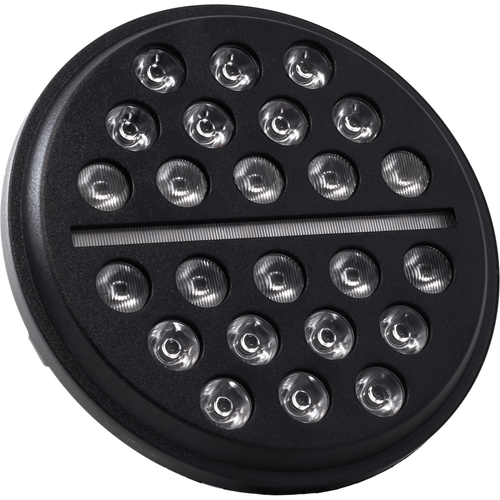 7" LED Headlight Black Buck Shot by Letric Lighting LLC-ILHC-7B Headlight
