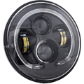 7" LED Headlight Black w/ Halo by Letric Lighting
