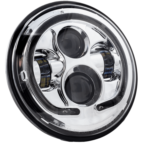 7" LED Headlight Chrome w/ Halo by Letric Lighting LLC-ILHP-7C Headlight